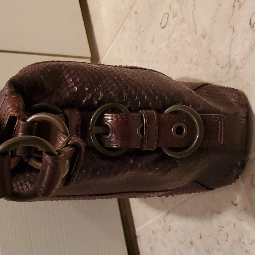 Coach Embossed Python Hobo Leather Pocketbook - image 3